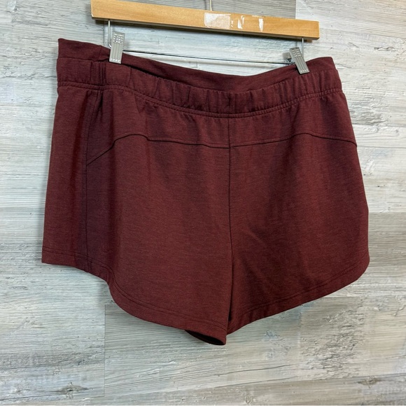 Lululemon Inner Glow High-Rise Short 3" Modal - Heathered Red Merlot - Size 14 - Picture 6 of 9